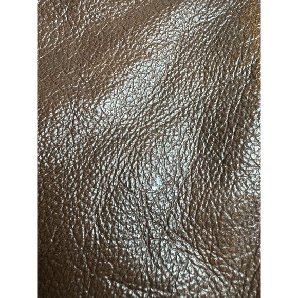 Cowhide Small Crossbody Purse Brown Gold Accents Hand Made In The USA - Picture 5 of 6